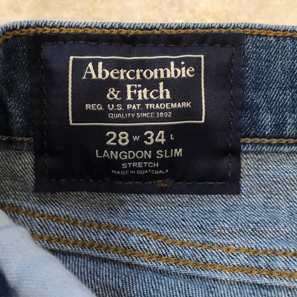 NWOT. Abercrombie Men’s Langdon Slim jeans. - Picture 3 of 5